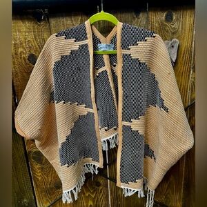 TONLE, all recycled materials poncho  style jacket
